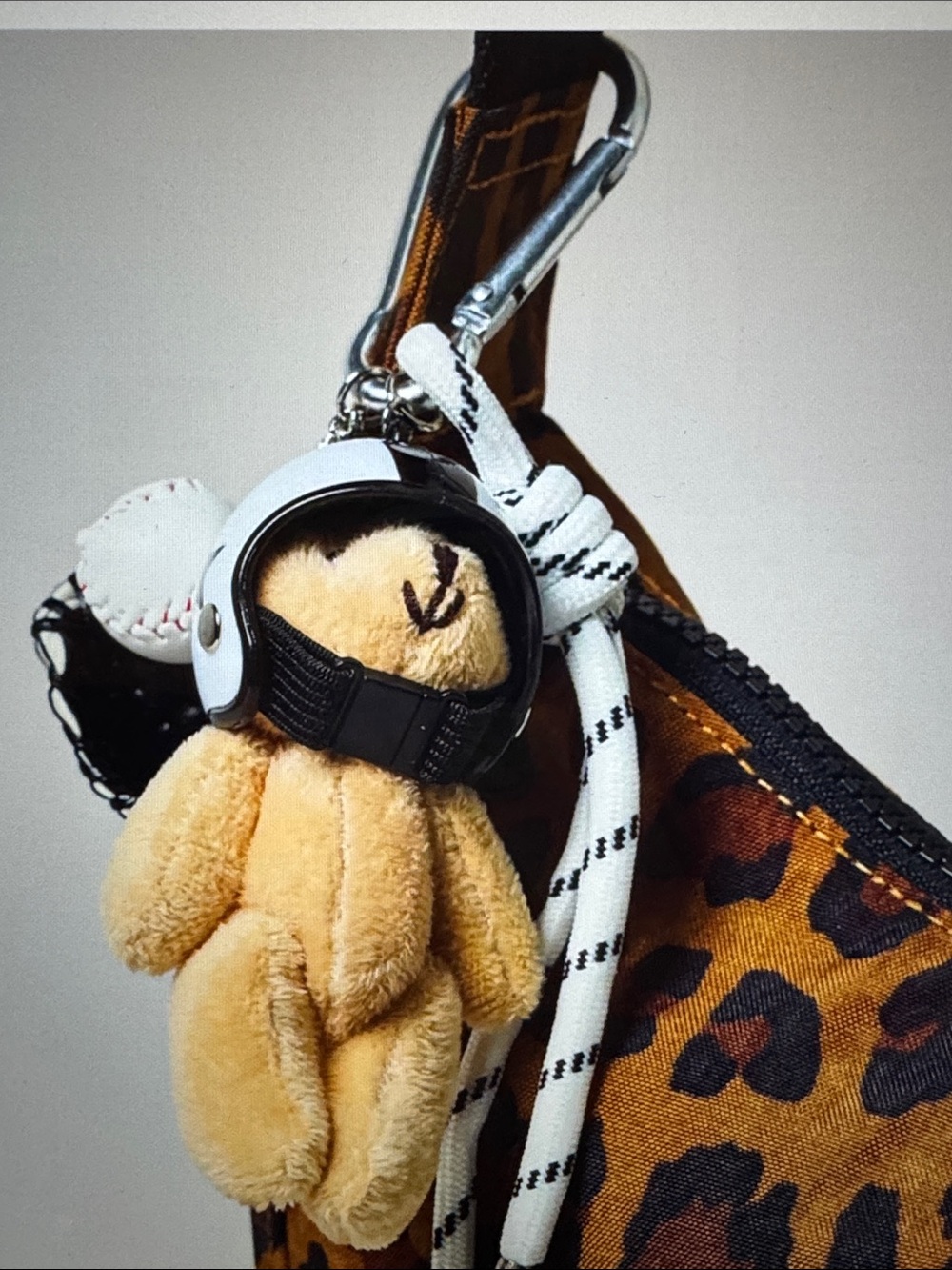 Urban Outfitters Baseball Bear Keychain